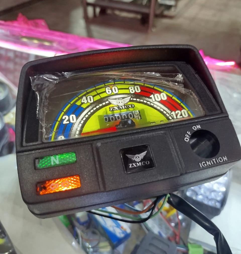 Zxmco motorcycle Speedometer with led lights for CD70 Motorcycle & For all 70 cc Bike