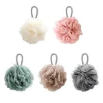 (1 pcs)Soft Mesh Bath Sponge – Exfoliating Body Scrubber Random color - Extra Soft Body Loofah Bath Sponge – Gentle Exfoliating Shower Pouf for Radiant, Smooth Skin – Mesh Shower Scrubber for Men & Women - Random Color