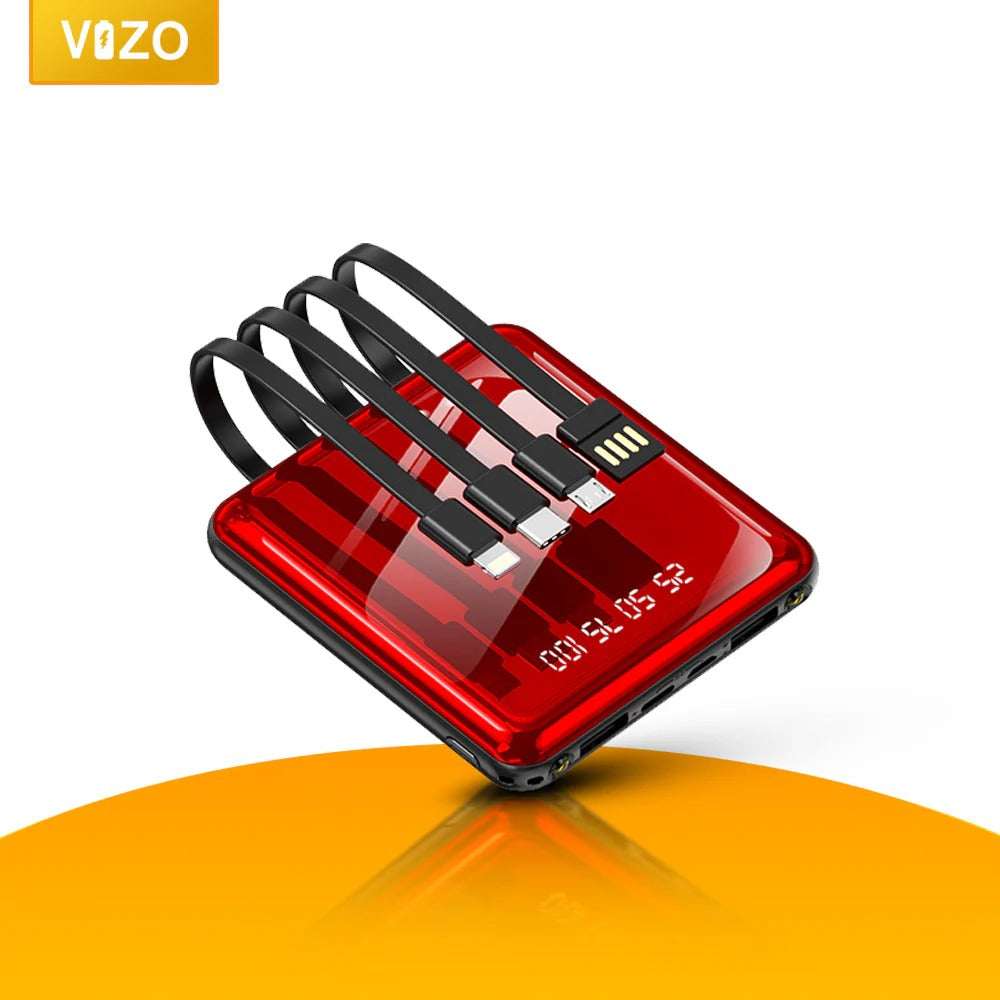 VPB16 â€“ 10,000mAh Compact Power Bank | Vizo VP 16TH Power Bank | Mobile Phone Power Bank - Android Power Bank - Random Color