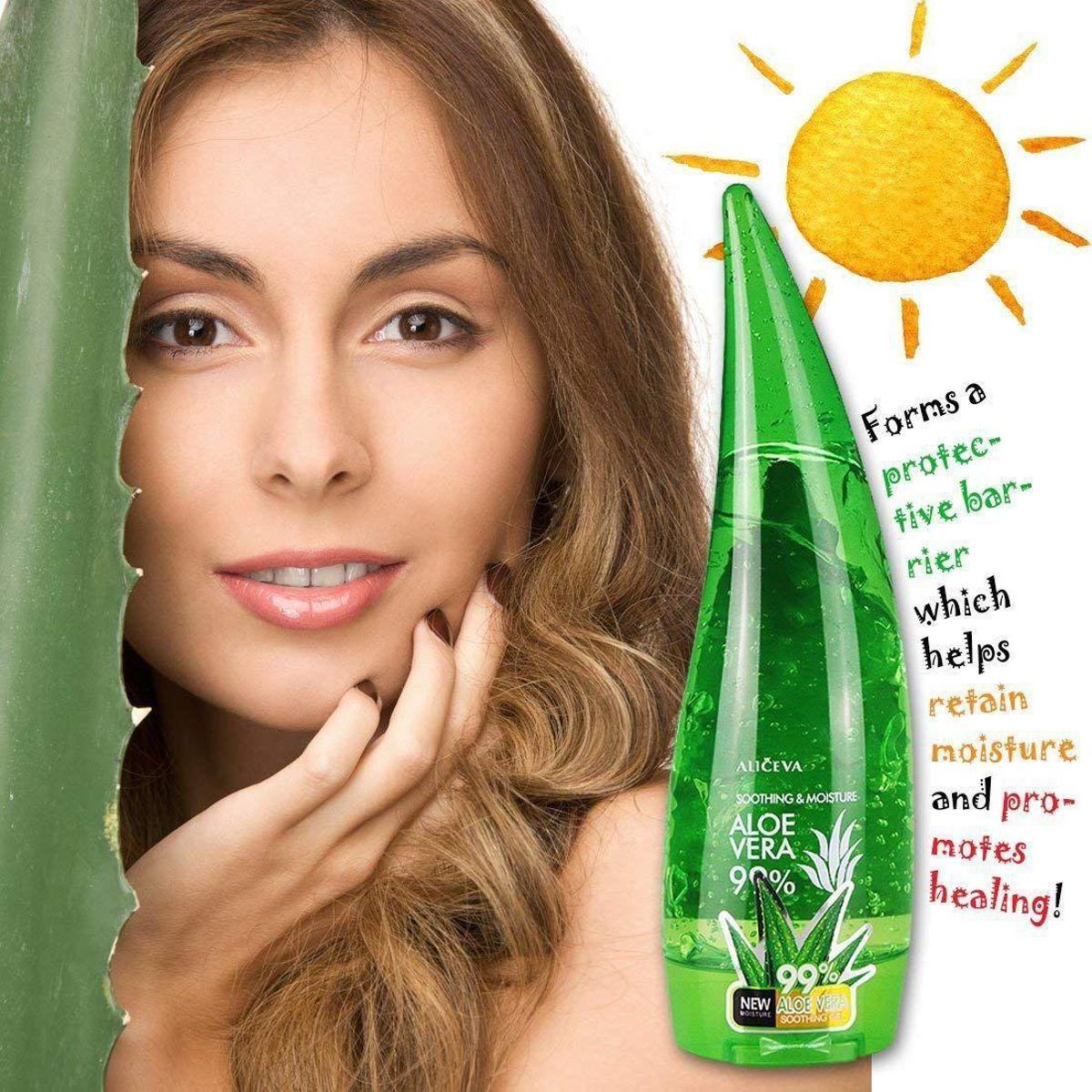 Wokali Aloe Vera Gel Soothing Acne Face Skin Cream Moisturizing, Your Skin's Gel Smoothing &amp; Moisture - 80 ml