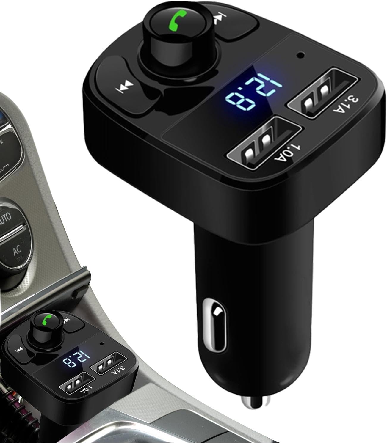 X8 - Multifunctional Car Mp3 Player | Car Wireless FM Transmitter | Car Mp3 Modulator - 3.1A | Car Accessories ( Random Color )