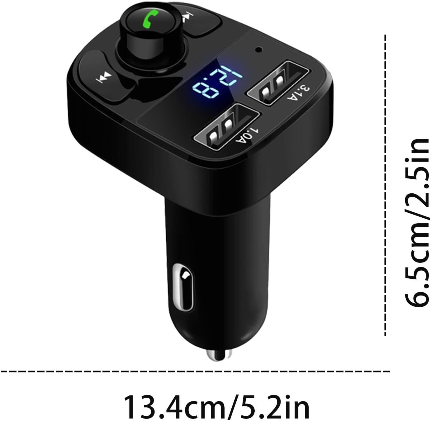 X8 - Multifunctional Car Mp3 Player | Car Wireless FM Transmitter | Car Mp3 Modulator - 3.1A | Car Accessories ( Random Color )