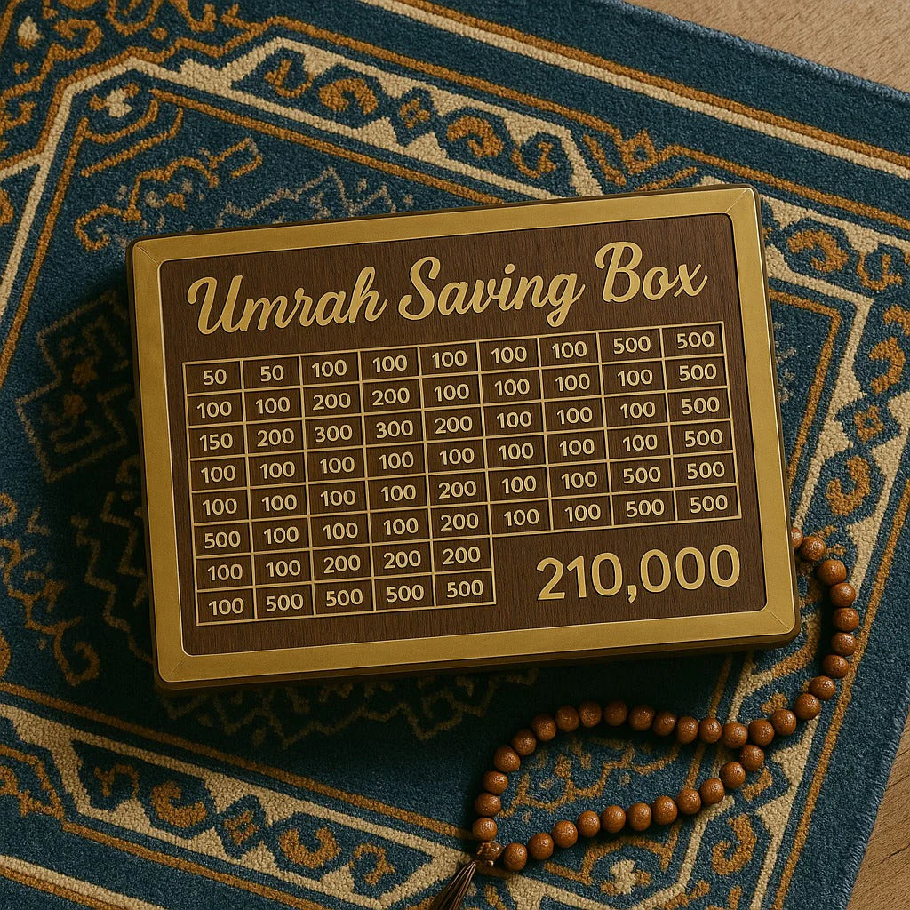Wooden saving box - Umrah saving box / Wooden Box For Saving Money