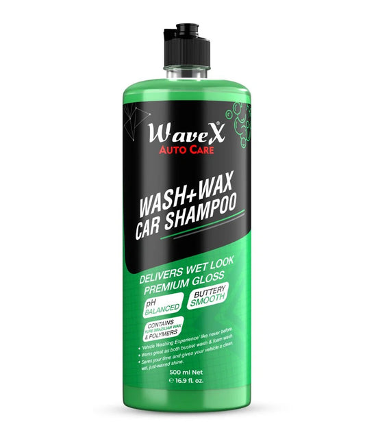WaveX Auto Care | Wash + Wax Car Shampoo â€“ 200ml | Delivers Wet Look &amp; Premium Gloss | Made in Pakistan