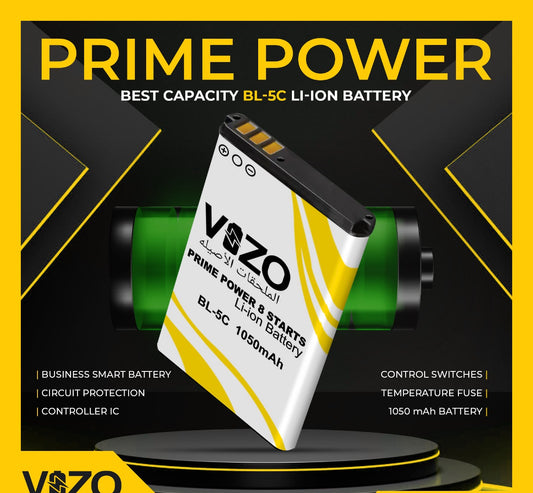 VIZO BL-5CÂ  08 Star Battery â€“ High-Capacity 1050mAh Lithium-ion Rechargeable Battery | VIZO BL-5C Li-Ion Battery
