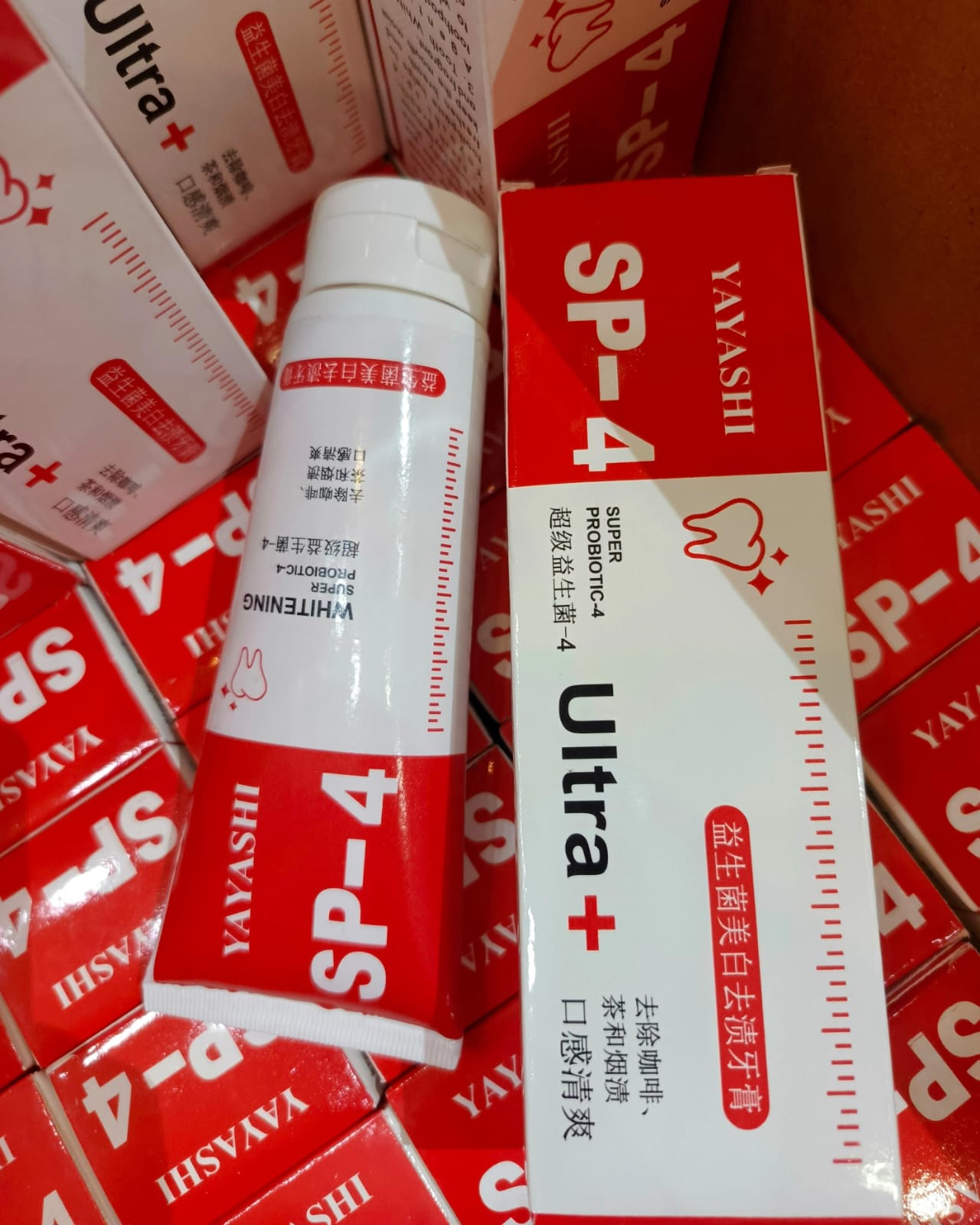 Yayashi Sp-4 Ultra Whitening Toothpaste Probiotic Stain Remover / Stain Removing Toothpaste, Protects Gums Freshens Breath, for Everyone