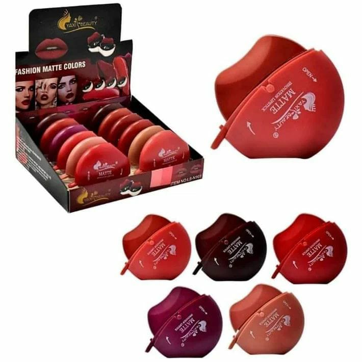Yaxi Lip Design Solid Lipstick | Lead-Free, Easy Application &amp; Long-Lasting Finish - Lazy Lipstick | Lipstick For Girls