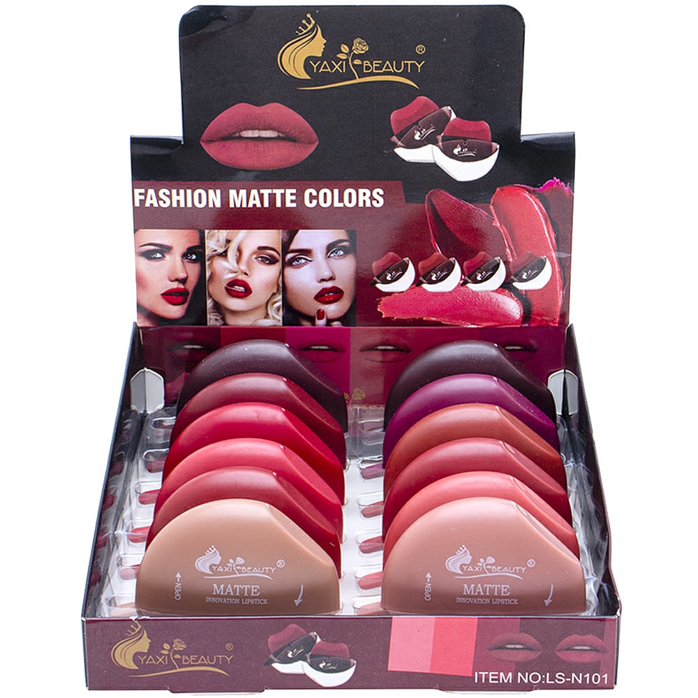 Yaxi Lip Design Solid Lipstick | Lead-Free, Easy Application &amp; Long-Lasting Finish - Lazy Lipstick | Lipstick For Girls