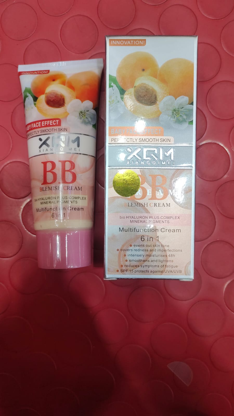 XQM BB Blemish Apricot Base Cream â€“ 6-in-1 Multifunction Cream, 65ml for Flawless, Radiant Skin