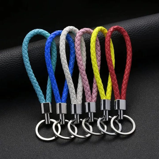 01 PCs Multi Color Braided Design Keychain | Best Quality Keychain ( Random Color ) - Key-Chain For Bikes &amp; Cars