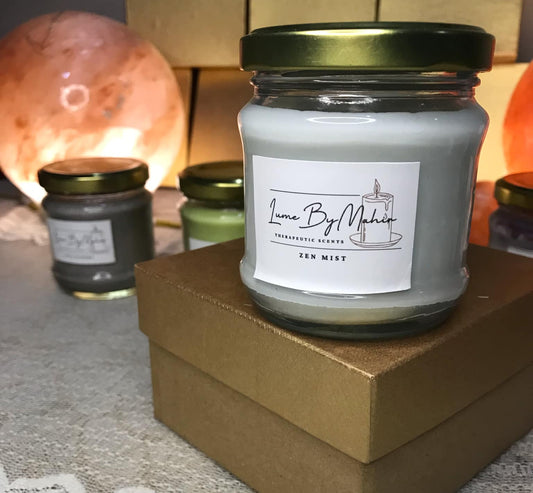 Zen Mist Candle - Soul Soothing Aroma â€“ Handmade Milky &amp; Fresh Soy Wax Candle - 100 gram