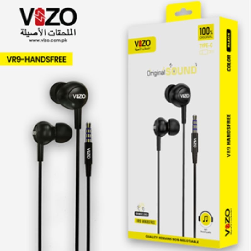 VR9 Micro â€“ Premium Wired Earphones with Dual IC Mic | Best Quality Hands-Free | Headphone | Hands-Free For Mobile Phone | Android Vr9 Micro Hands-Free