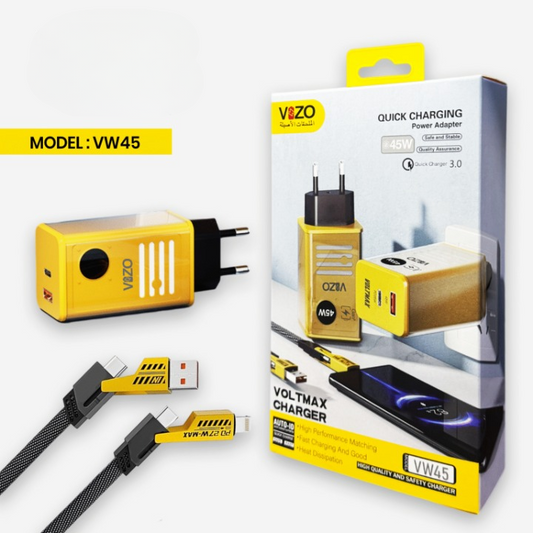 Vw45 â€“ Volt Series PD Fast Charger (45W Max) | Best Quality Charger - Vizo Vw45 ChargerÂ 